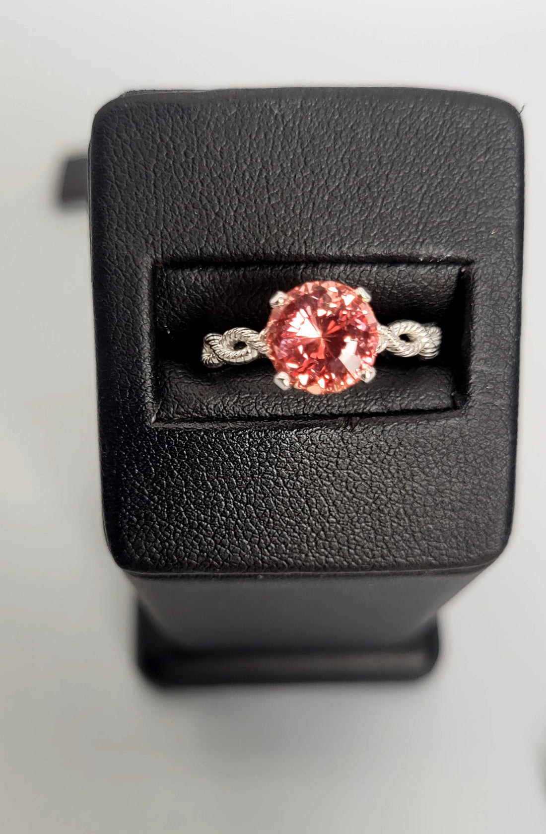 2+ Carat Padparadscha Sapphire Engagement Ring