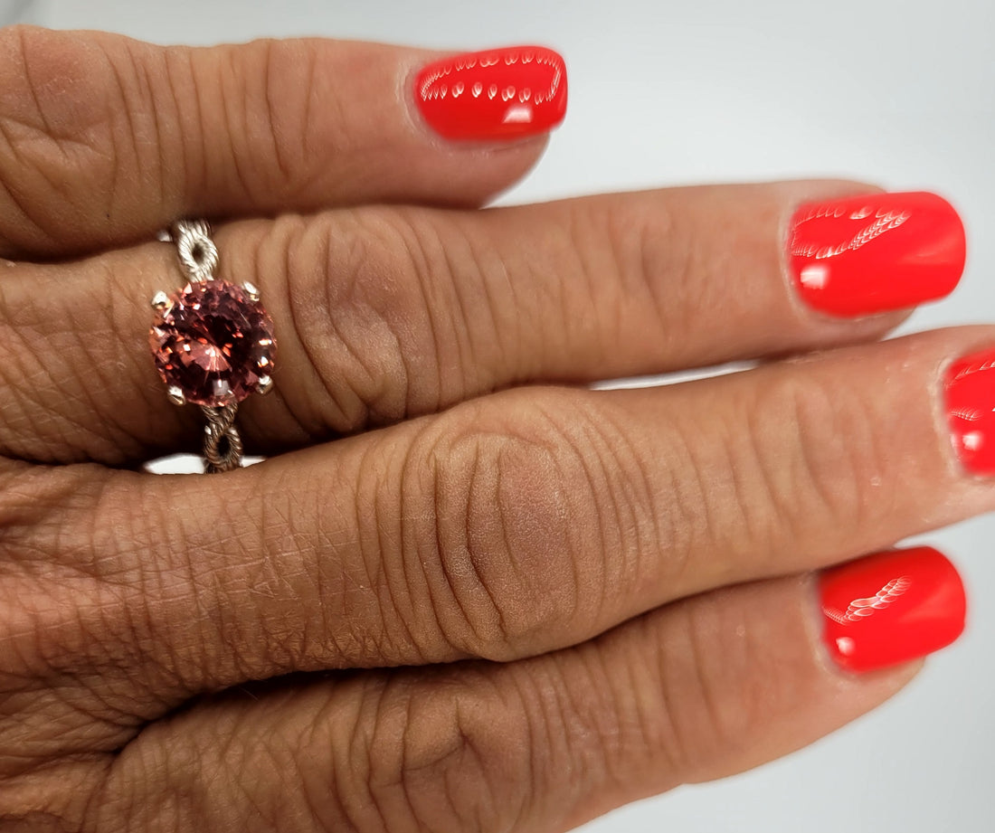 2+ Carat Padparadscha Sapphire Engagement Ring