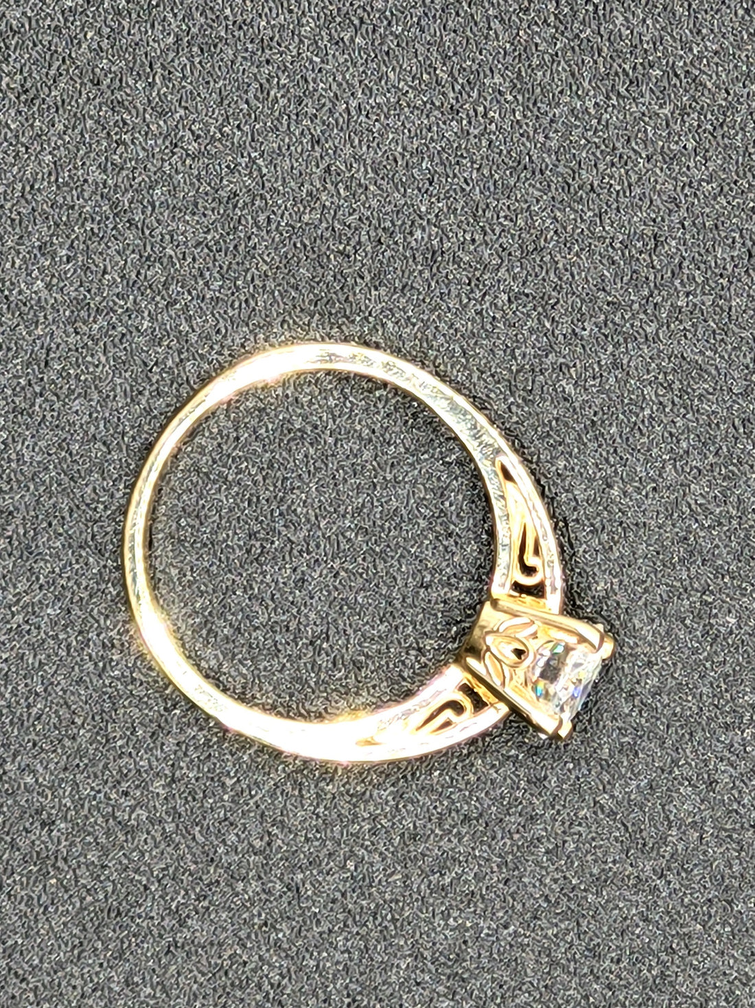 14k Gold Moissanite Solitaire Engagement Ring