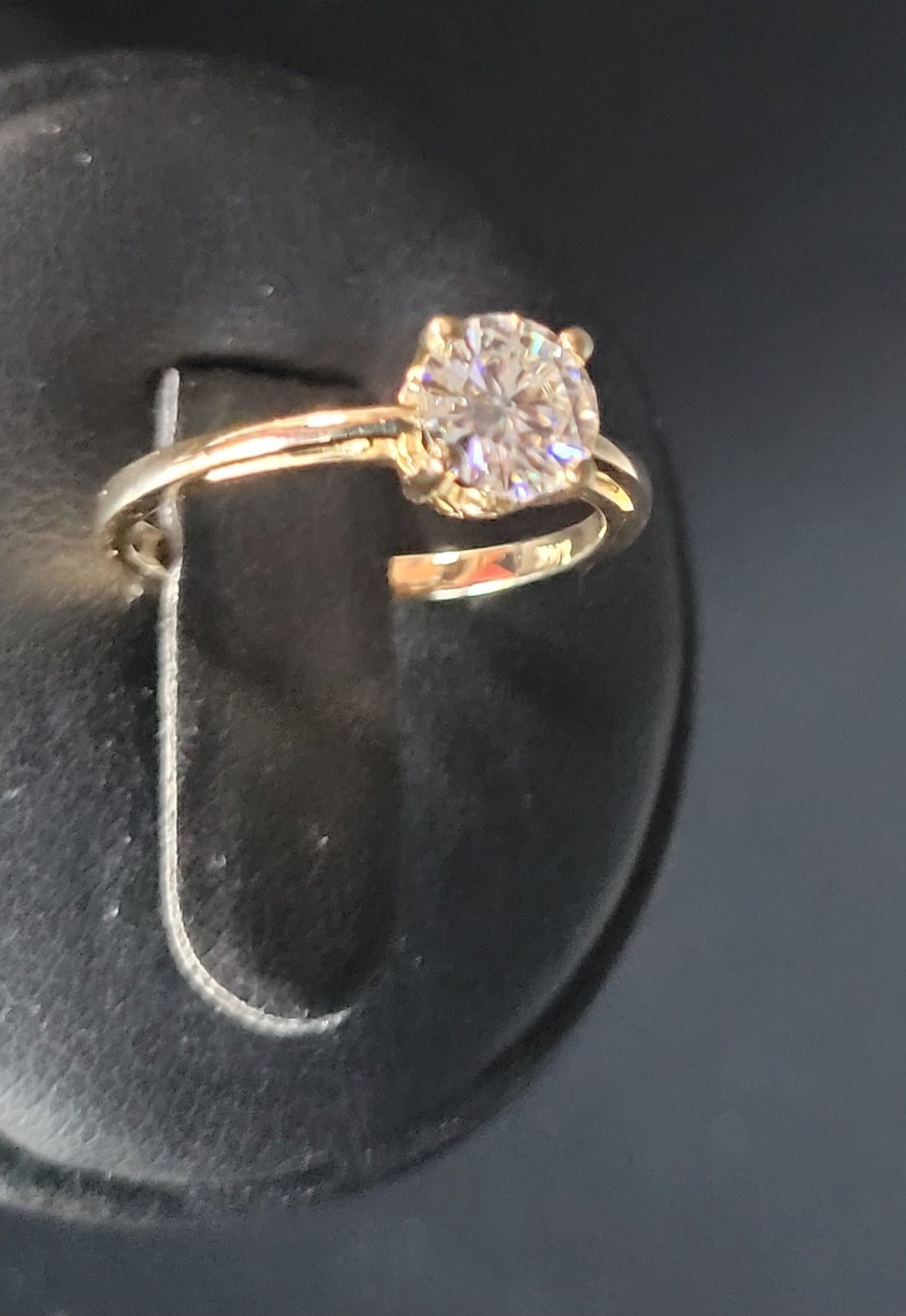 14k Gold Moissanite Solitaire Engagement Ring