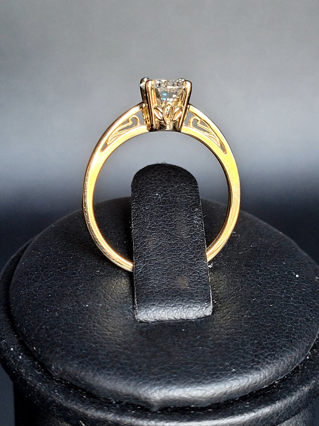 14k Gold Moissanite Solitaire Engagement Ring