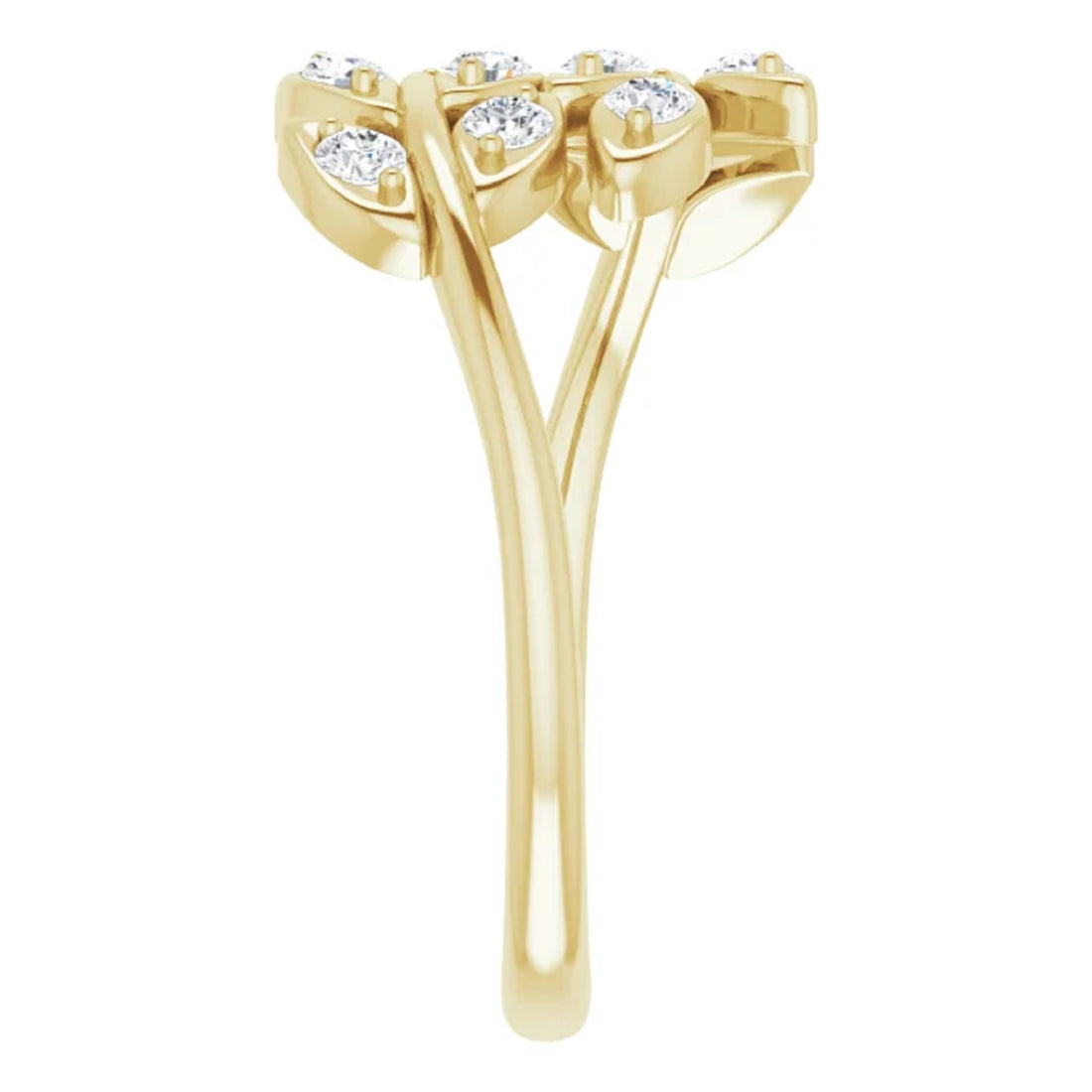 Diamond Leaf Statement Ring