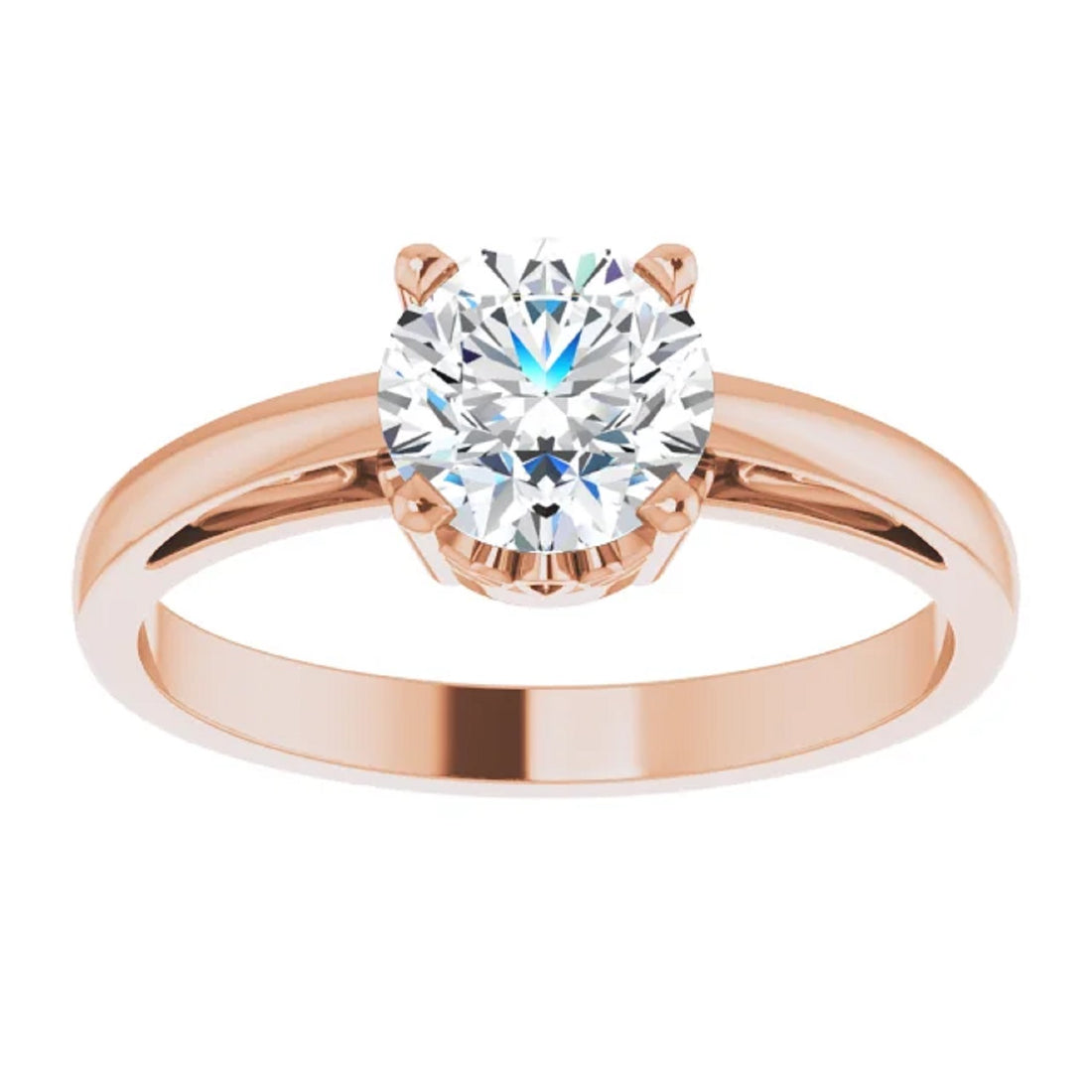 14k Gold Moissanite Solitaire Engagement Ring