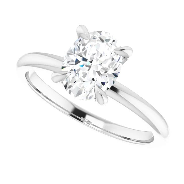1 Carat Oval Diamond Engagement Ring