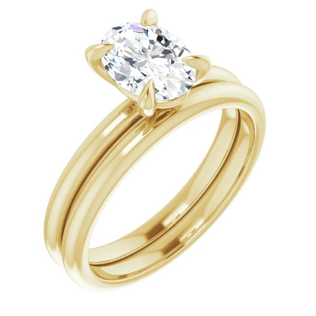 1 Carat Oval Diamond Engagement Ring