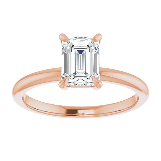 1 Carat Radiant Cut Engagement Ring in Claw Prong Setting