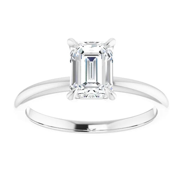 1 Carat Radiant Cut Engagement Ring in Claw Prong Setting