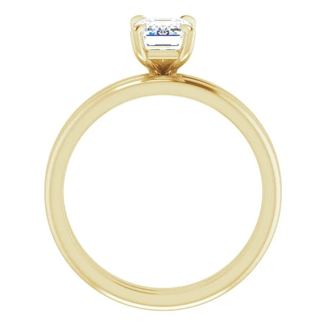 1 Carat Radiant Cut Engagement Ring in Claw Prong Setting
