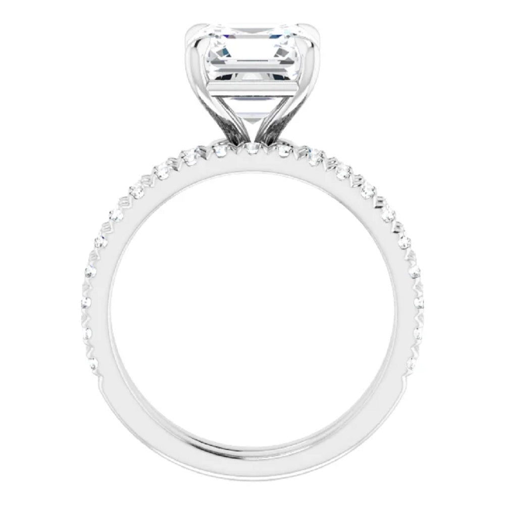 3 Carat Asscher Diamond Engagement Ring
