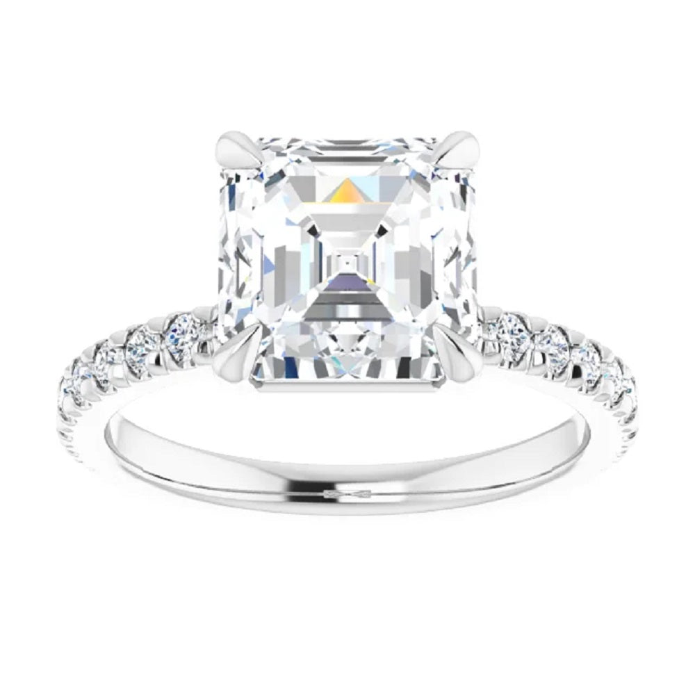 3 Carat Asscher Diamond Engagement Ring