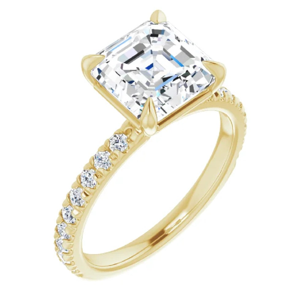 3 Carat Asscher Diamond Engagement Ring