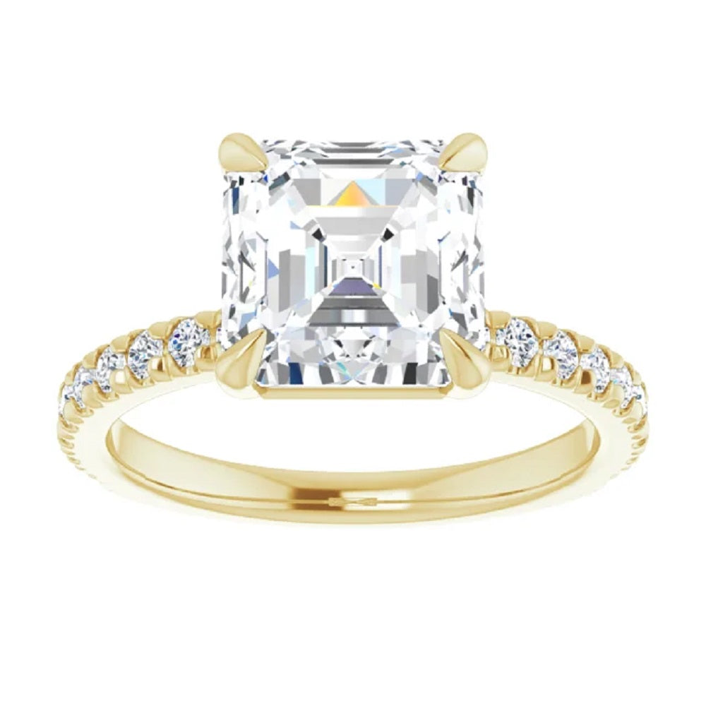 3 Carat Asscher Diamond Engagement Ring