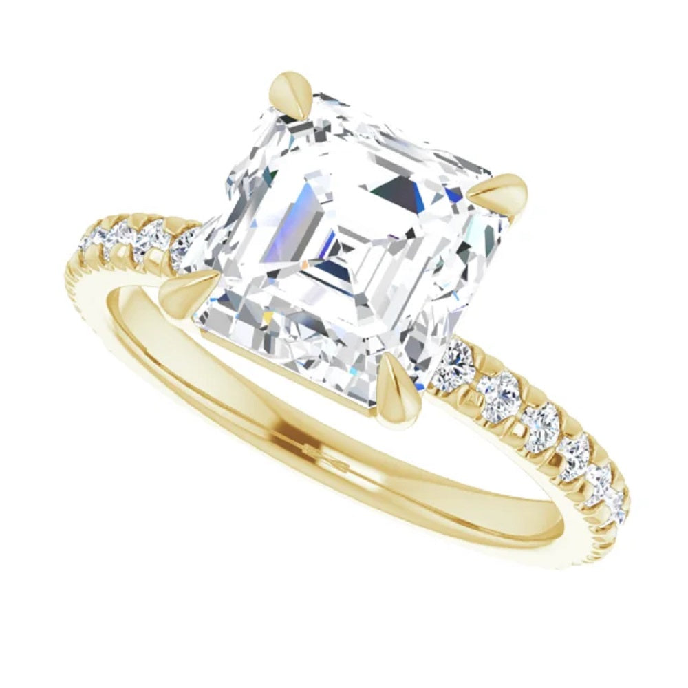 3 Carat Asscher Diamond Engagement Ring