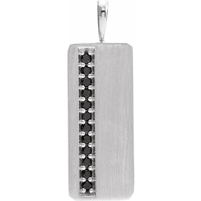 Mens Black Diamond Pendant