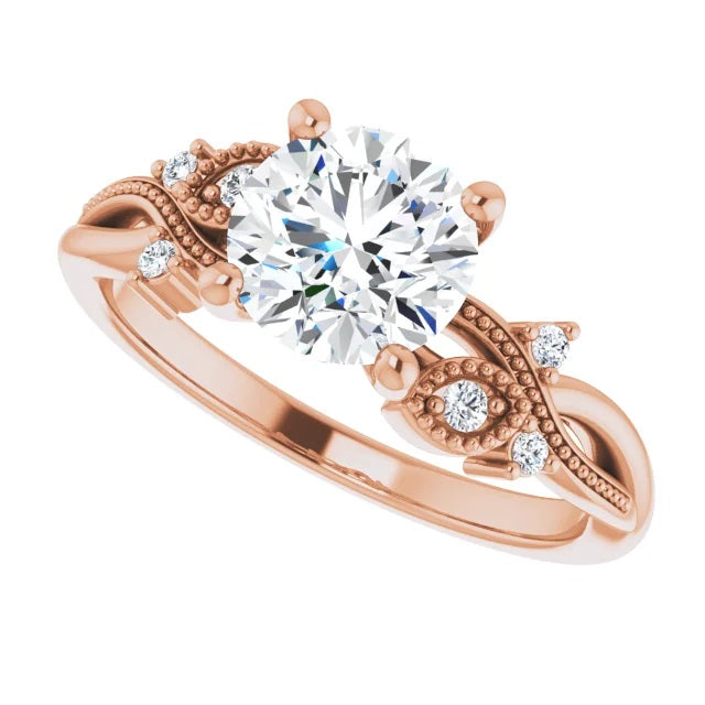 Hearts and Arrows Moissanite Engagement Ring