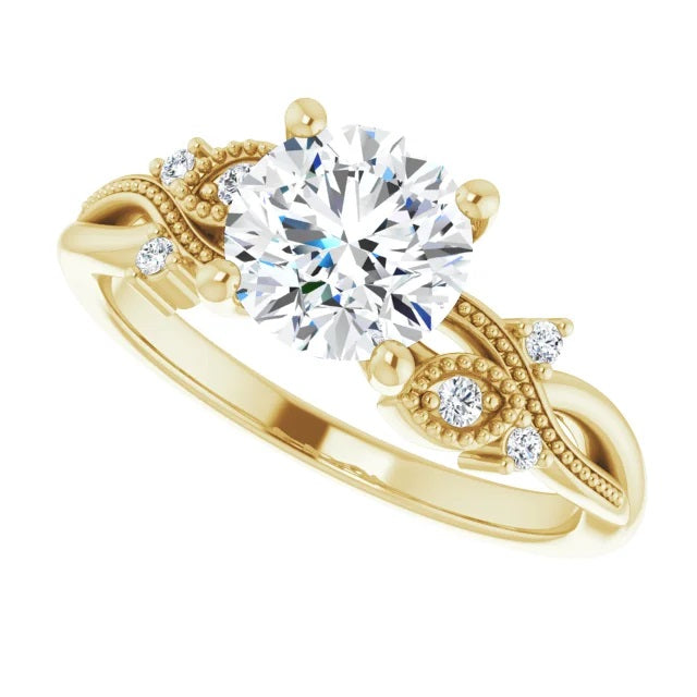Hearts and Arrows Moissanite Engagement Ring