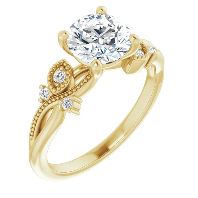 Hearts and Arrows Moissanite Engagement Ring