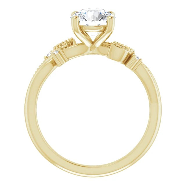 Hearts and Arrows Moissanite Engagement Ring