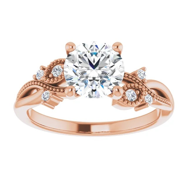 Hearts and Arrows Moissanite Engagement Ring