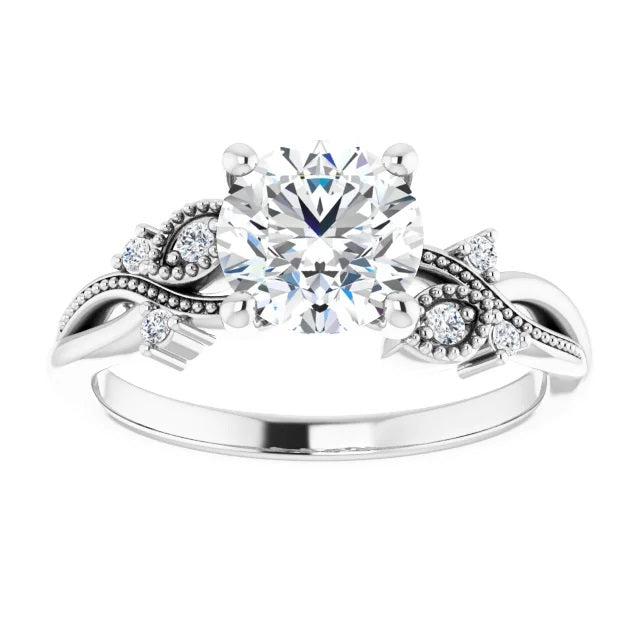 Hearts and Arrows Moissanite Engagement Ring