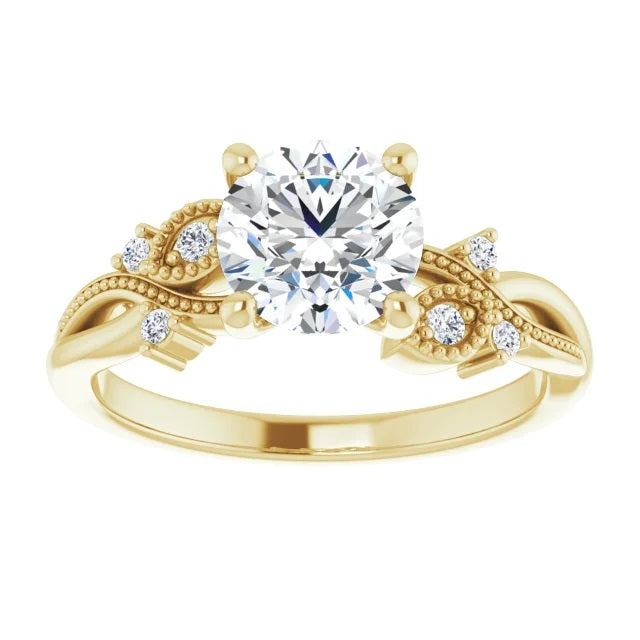 Hearts and Arrows Moissanite Engagement Ring
