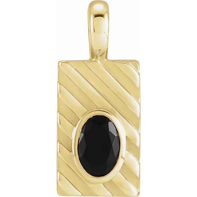 Mens Black Onyx Pendant