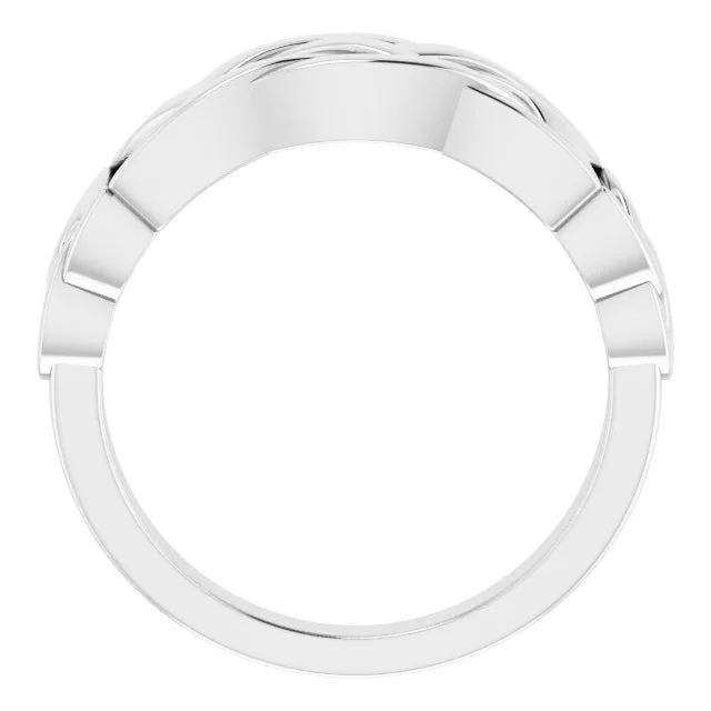 Mens Silver Ring, Celtic Wedding Band