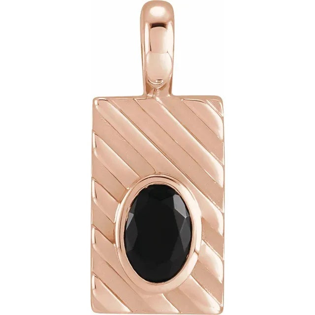 Mens Black Onyx Pendant