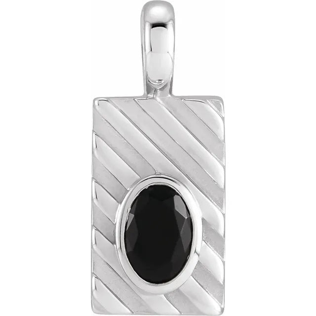 Mens Black Onyx Pendant
