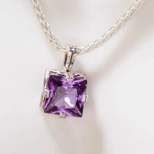 Alexandrite Silver Statement Necklace