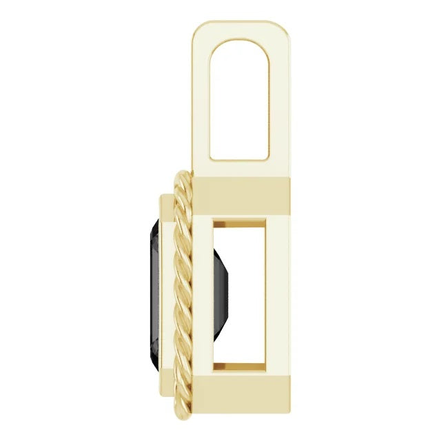 Natural Black Onyx Men's Pendant in Silver or 14k gold