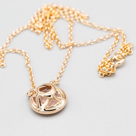 Green Amethyst 3 Carat Solitaire Necklace, Prasiolite Necklace in Gold Vermeil