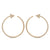 14k Gold Diamond Hoop Earrings, Diamond Arrow Earrings