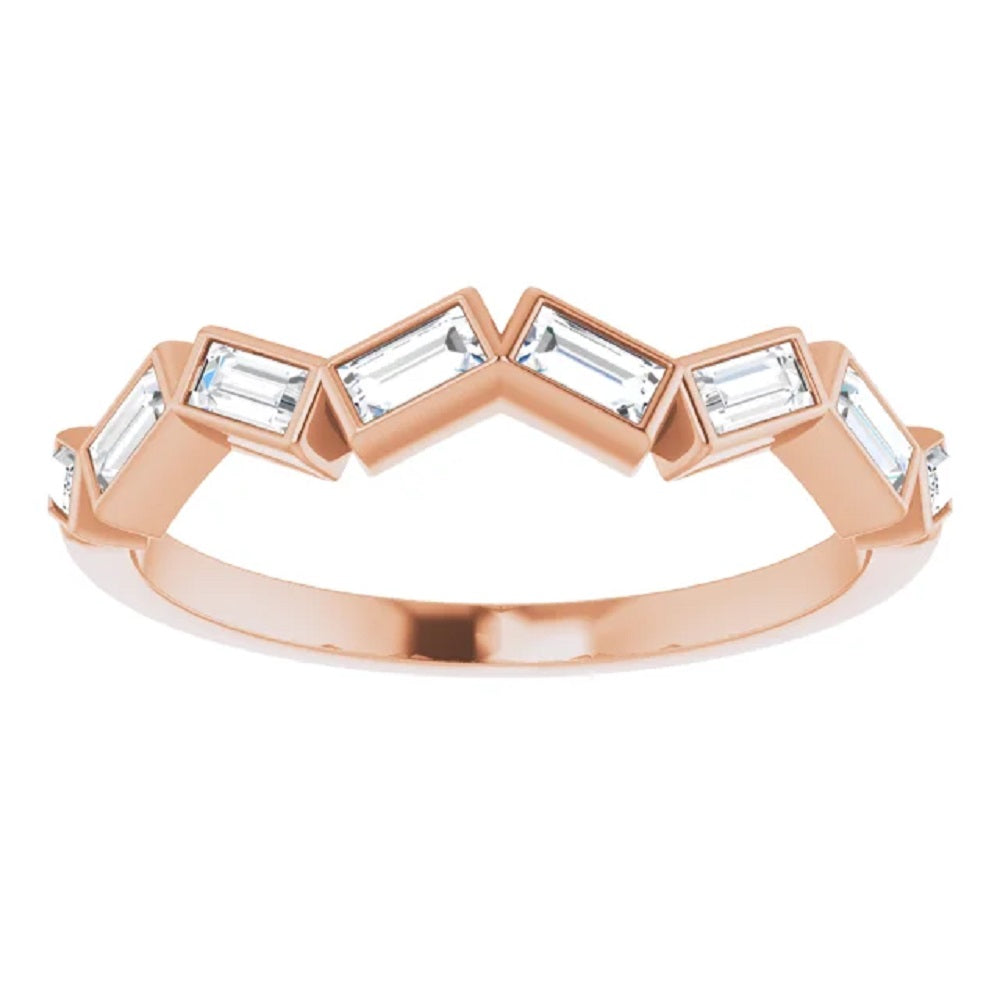 14k Gold Diamond Baguette Eternity Wedding Band
