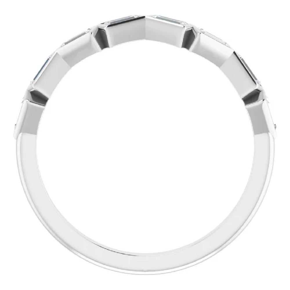 14k Gold Diamond Baguette Eternity Wedding Band