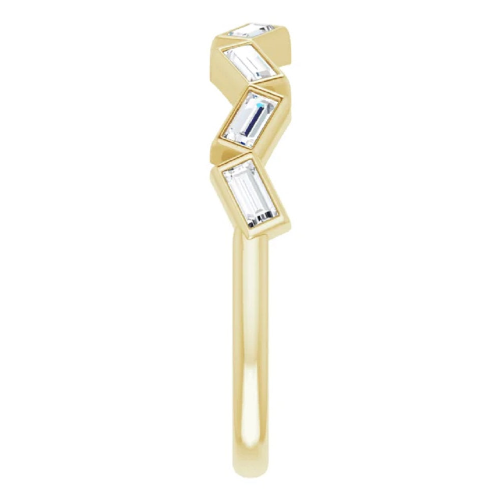 14k Gold Diamond Baguette Eternity Wedding Band