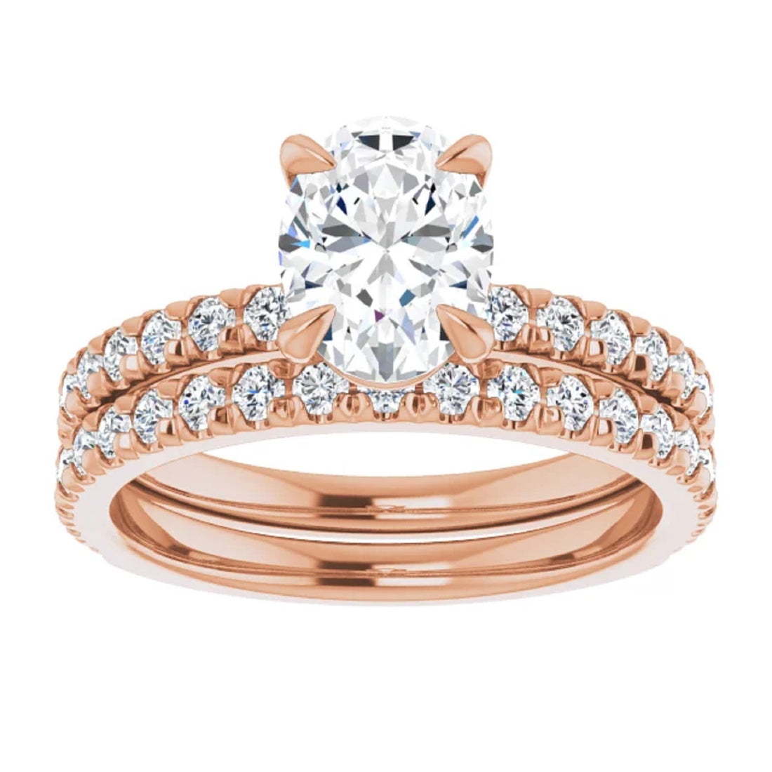 Diamond Wedding Band, Lab Grown Diamond Half Eternity Band