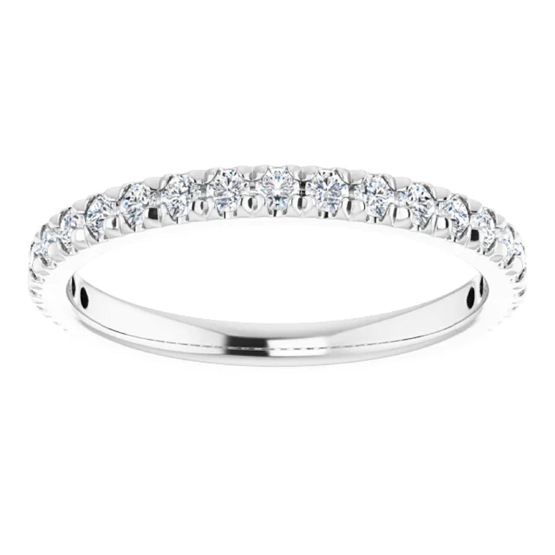 Diamond Wedding Band, Lab Grown Diamond Half Eternity Band