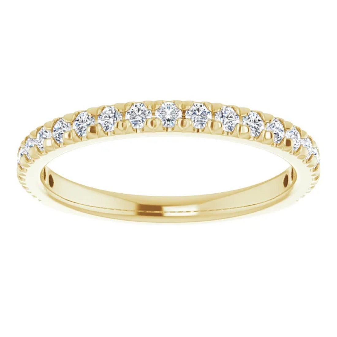 Diamond Wedding Band, Lab Grown Diamond Half Eternity Band