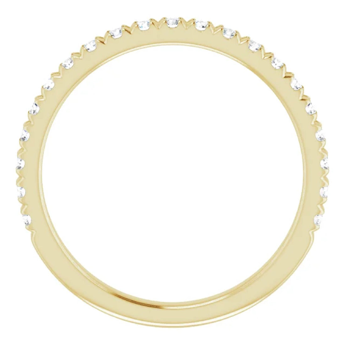 Diamond Wedding Band, Lab Grown Diamond Half Eternity Band