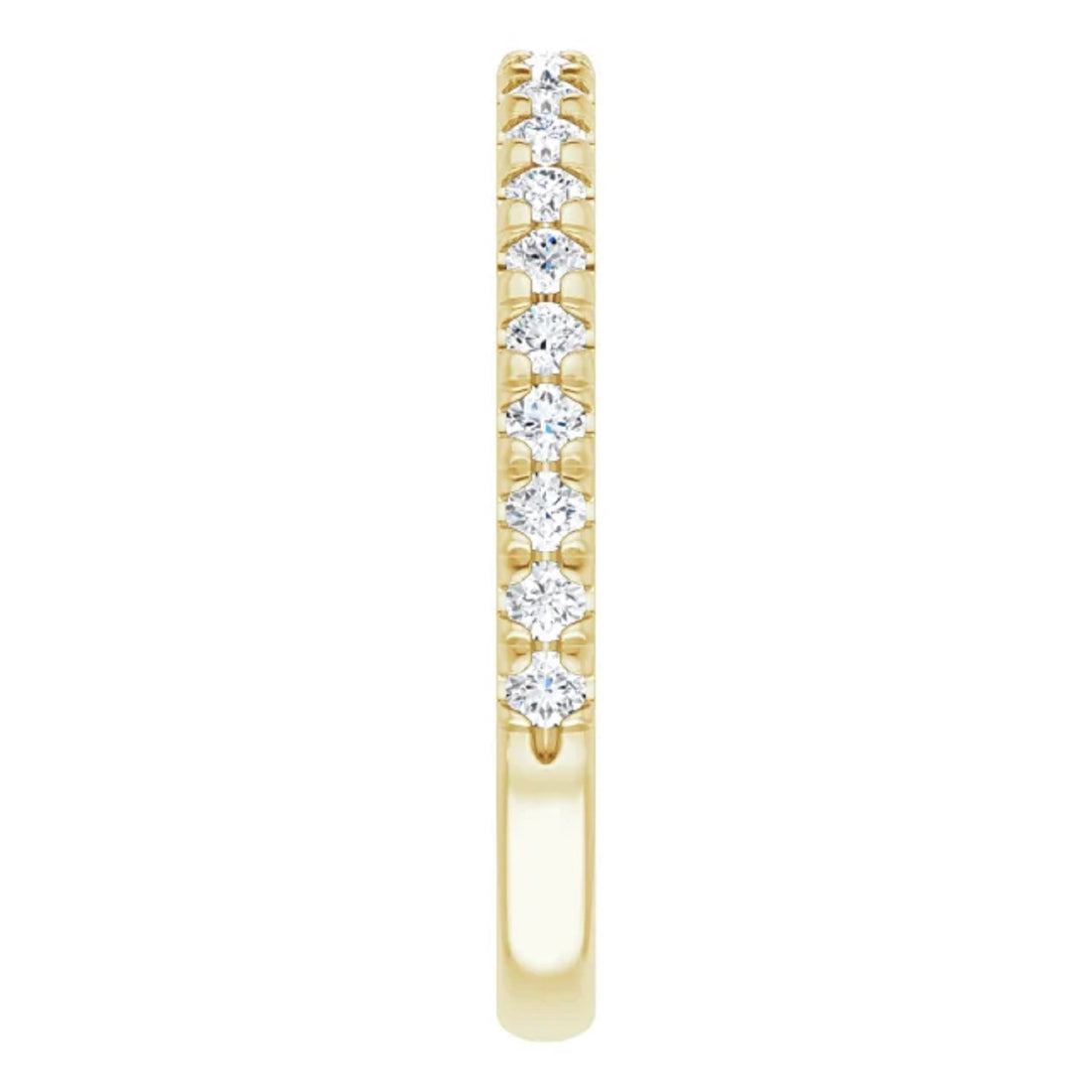 Diamond Wedding Band, Lab Grown Diamond Half Eternity Band