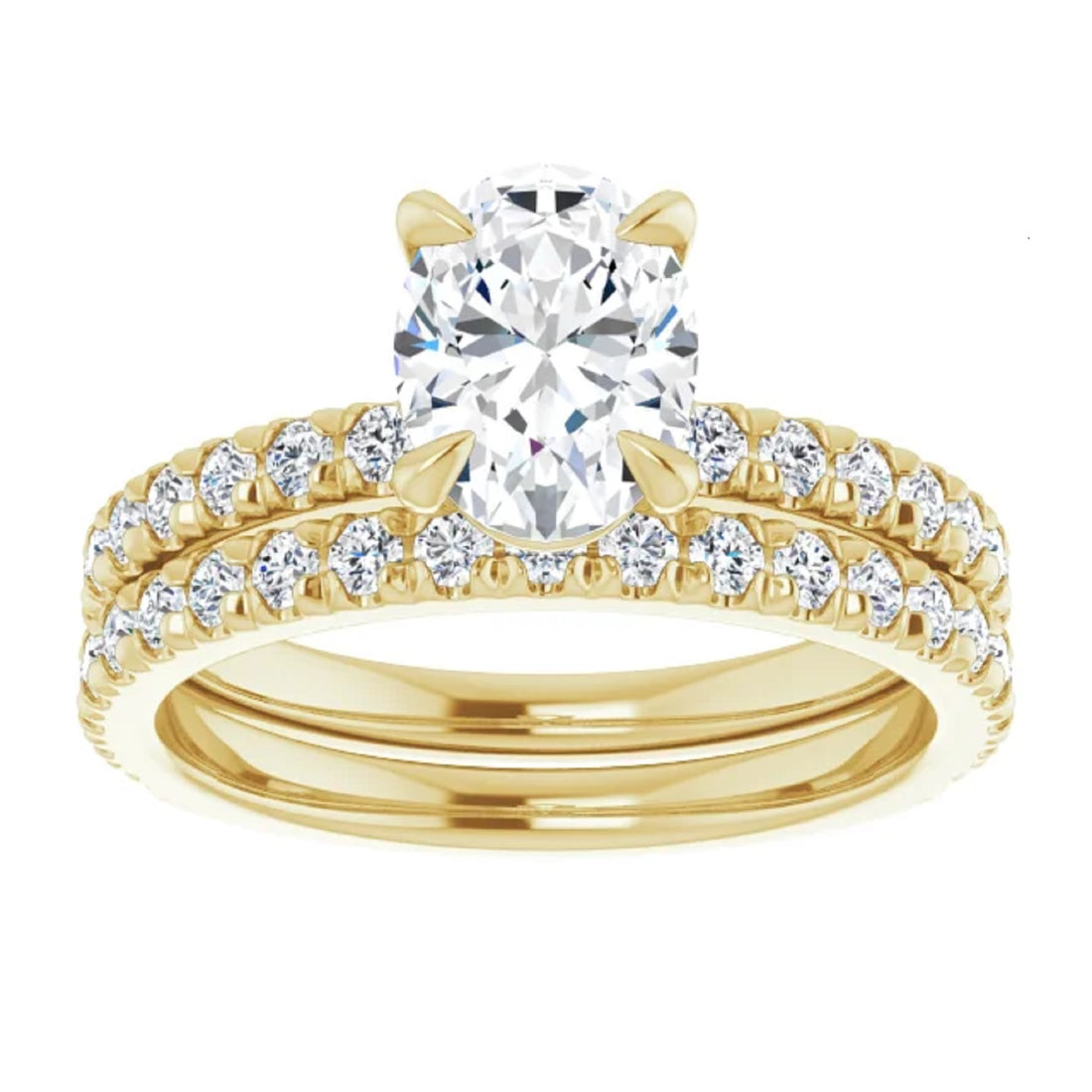 Diamond Wedding Band, Lab Grown Diamond Half Eternity Band