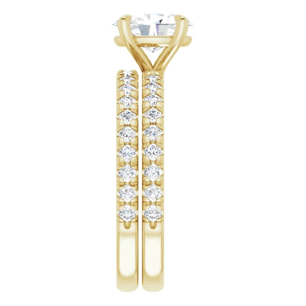 Diamond Wedding Band, Lab Grown Diamond Half Eternity Band