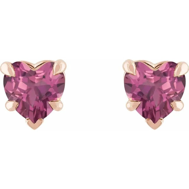 Natural Pink Tourmaline Earrings