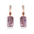 Transparenza Pink Amethyst & White Topaz Dangle Earrings in Gold Vermeil