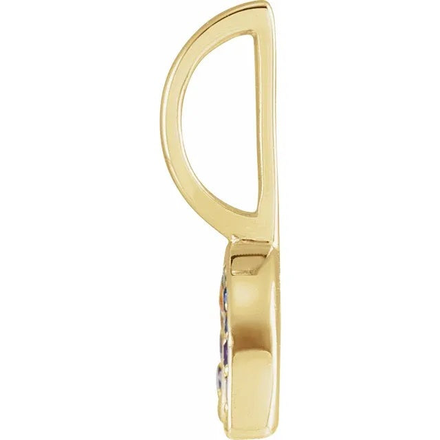 14k Rainbow Necklace & Pendant