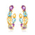 Multi-gemstone Hoop Earrings in Gold Vermeil