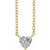 White Sapphire Heart Necklace, Sapphire Pendant