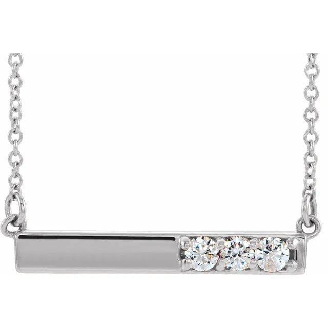 Diamond Bar Necklace