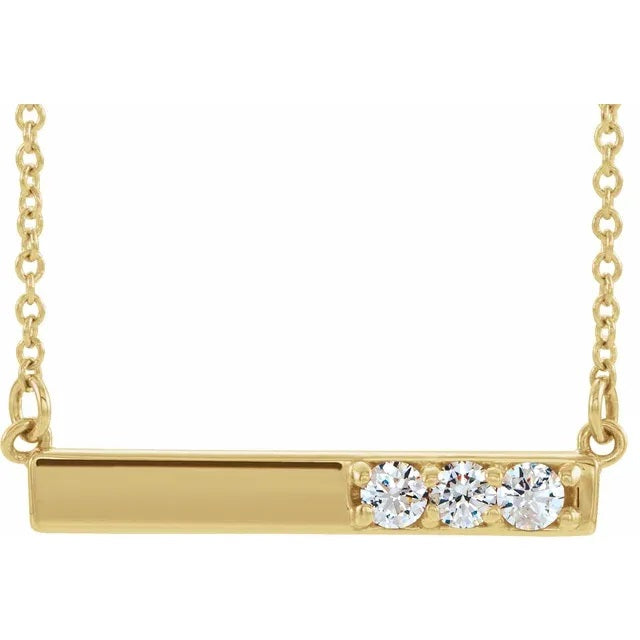 Diamond Bar Necklace